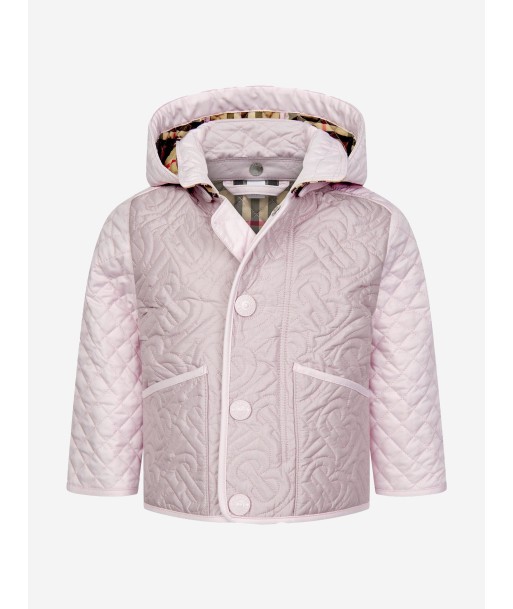 Burberry Baby Girls Quilted Monogram Hooded Jacket Fin de série