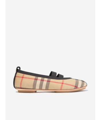 Burberry Girls Mini Grace Check Print Slip On Shoes Profitez des Offres !