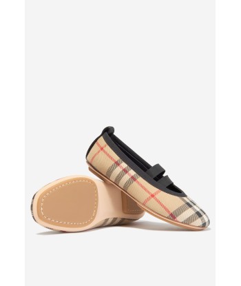 Burberry Girls Mini Grace Check Print Slip On Shoes Profitez des Offres !