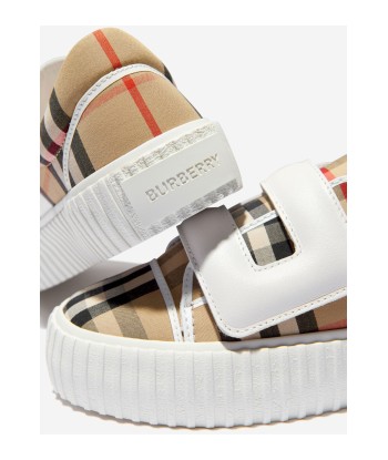 Burberry Kids Check Velcro Strap Mark Trainers Toutes les collections ici