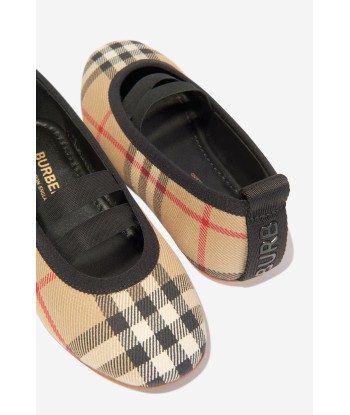 Burberry Girls Mini Grace Check Print Slip On Shoes Profitez des Offres !