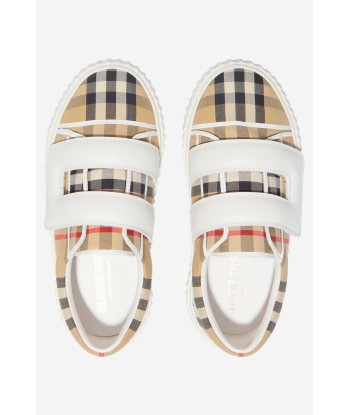 Burberry Kids Check Velcro Strap Mark Trainers Toutes les collections ici