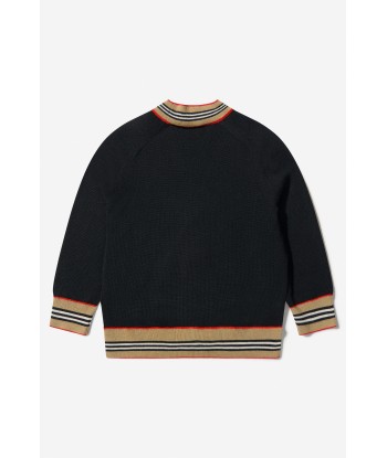 Burberry Boys Graham Cardigan in Black des créatures d'habitude