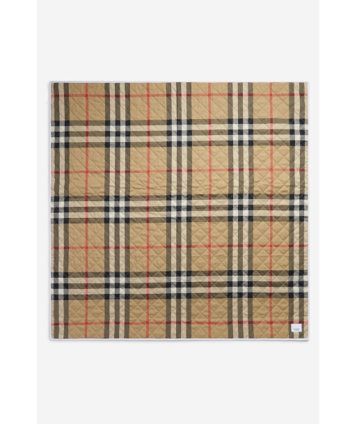 Burberry Baby Teri Quilted Check Blanket in Beige Amélioration de cerveau avec