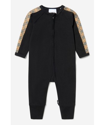 Burberry Baby Claude Mini Check 3 Piece Romper Set in Black ou a consommer sur place