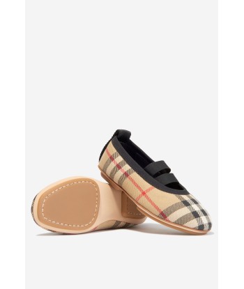 Burberry Girls Check Mini Grace Ballerina Shoes l'achat 