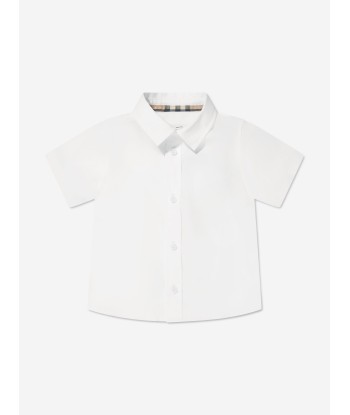 Burberry Baby Boys Mini Owen Short Sleeve Shirt In White basket pas cher