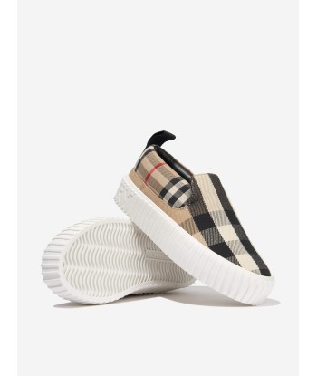 Burberry Kids Check Andrew Slip On Trainers In Beige votre restaurant rapide dans 