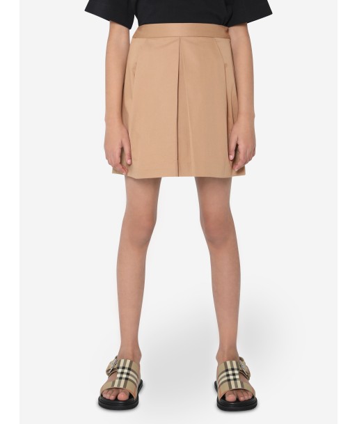 Burberry Girls Myrtle Skirt In Beige les ligaments