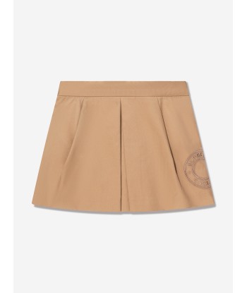 Burberry Girls Myrtle Skirt In Beige les ligaments