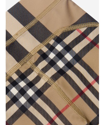 Burberry Baby Girls Isabella Check Leggings in Beige solde