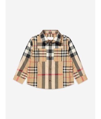 Burberry Baby Boys Mini Tristan Check Shirt In Beige l'évolution des habitudes 