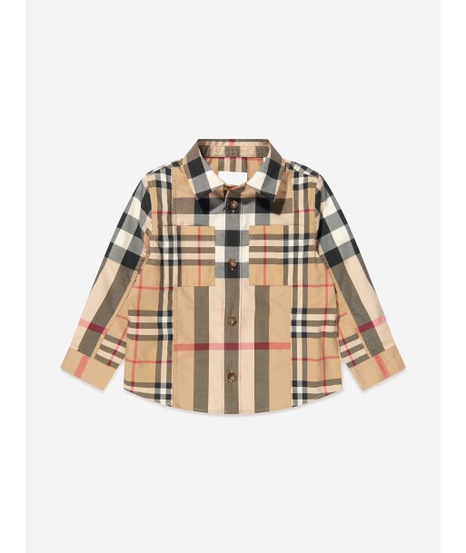 Burberry Baby Boys Mini Tristan Check Shirt In Beige l'évolution des habitudes 