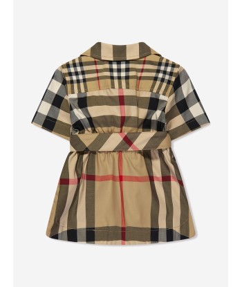 Burberry Baby Girls Mini Clotilde Check Dress In Beige les ctes