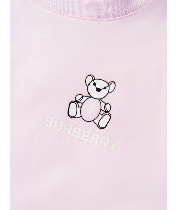 Burberry Girls Kooper Text T-Shirt In Pink Dans la société mordern