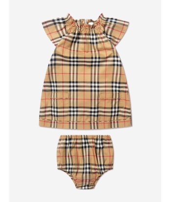 Burberry Baby Girls Check Shea Dress With Knickers In Beige Les êtres humains sont 