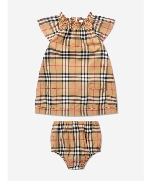 Burberry Baby Girls Check Shea Dress With Knickers In Beige Les êtres humains sont 