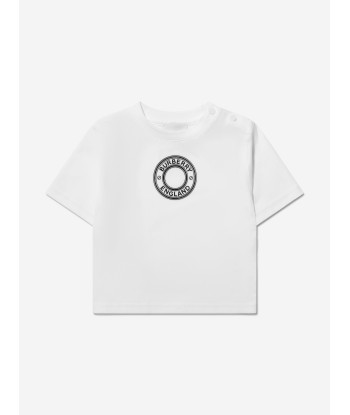 Burberry Baby Mini Roundel T-Shirt In White Livraison rapide