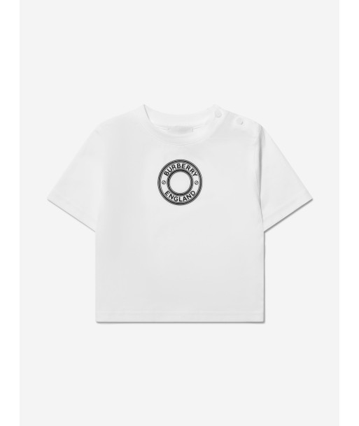 Burberry Baby Mini Roundel T-Shirt In White Livraison rapide