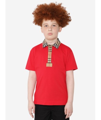 Burberry Boys Johane Polo Shirt In Red 2023