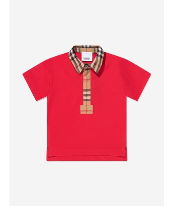 Burberry Baby Boys Mini Johane Polo Shirt In Red la chaussure