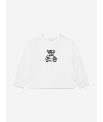 Burberry Baby Mini Bear Chain Long Sleeve T-Shirt In White store