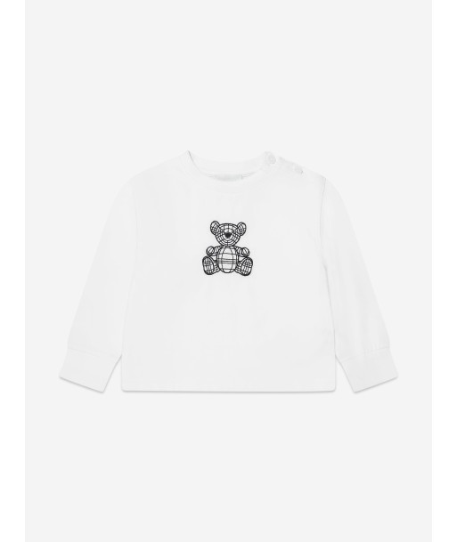 Burberry Baby Mini Bear Chain Long Sleeve T-Shirt In White store