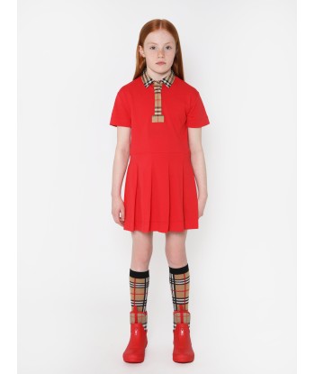 Burberry Girls Sigrid Polo Dress In Red l'évolution des habitudes 