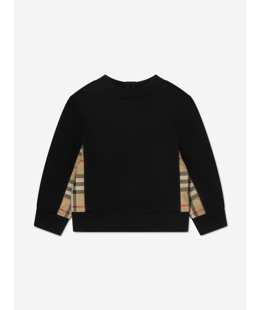 Burberry Baby Girls Mini Nolen Sweatshirt In Black Fin de série