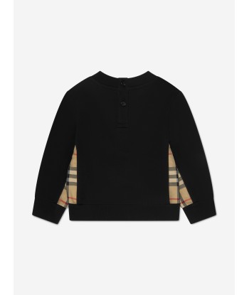 Burberry Baby Girls Mini Nolen Sweatshirt In Black Fin de série