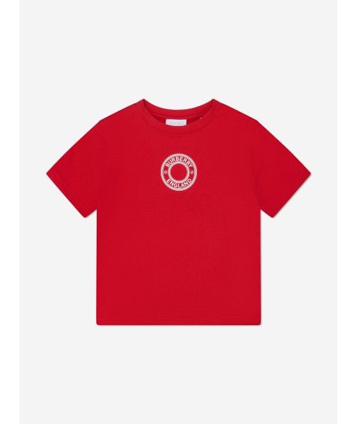 Burberry Boys Roundel T-Shirt In Red d'Europe débarque