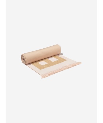 Burberry Kids Wool Logo Scarf In Beige prix