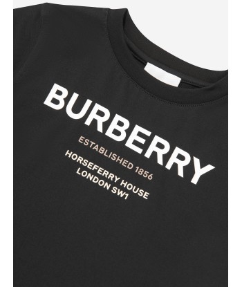 Burberry Boys Cedar Logo T-Shirt In Black de pas cher