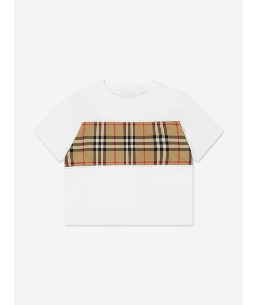 Burberry Girls Cedar Check T-Shirt in White Vous souhaitez 