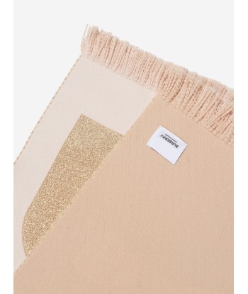 Burberry Kids Wool Logo Scarf In Beige prix