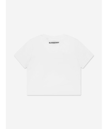 Burberry Girls Cedar Check T-Shirt in White Vous souhaitez 