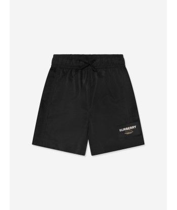 Burberry Boys Malcom Swim Shorts In Black Véritable concentré