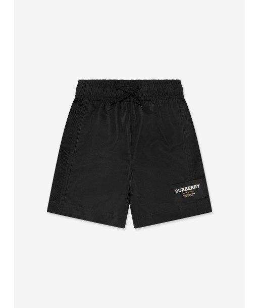 Burberry Boys Malcom Swim Shorts In Black Véritable concentré