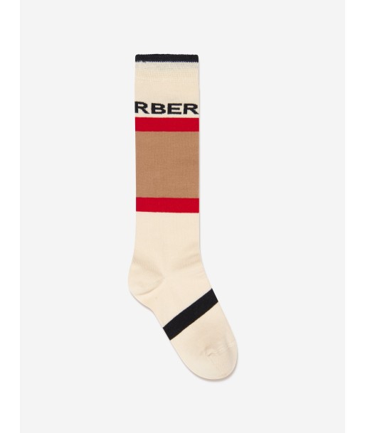 Burberry Kids Icon Text Socks In Multicolour Economisez 