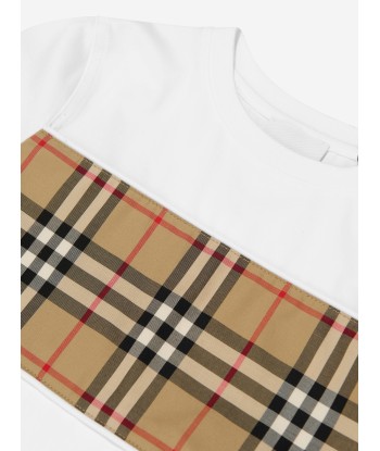 Burberry Girls Cedar Check T-Shirt in White Vous souhaitez 