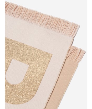 Burberry Kids Wool Logo Scarf In Beige prix