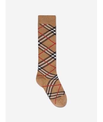 Burberry Kids Vintage Check Socks in Beige Pour