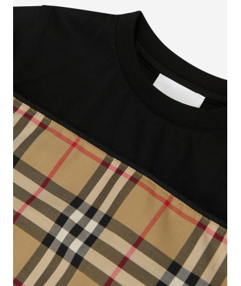 Burberry Baby Boys Mini Cedar Check T-Shirt in Black ou a consommer sur place