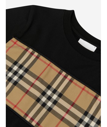 Burberry Boys Cedar Check T-Shirt In Black sélection de produits