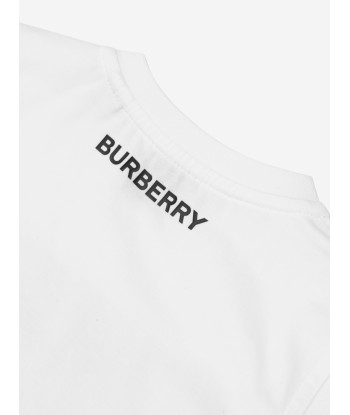 Burberry Baby Girls Mini Cedar Check T-Shirt in White sur le site 