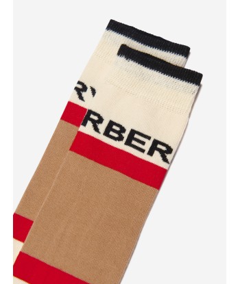 Burberry Kids Icon Text Socks In Multicolour Economisez 