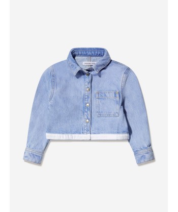 Calvin Klein Girls Cropped Denim Shirt paiement sécurisé