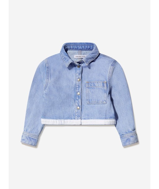 Calvin Klein Girls Cropped Denim Shirt paiement sécurisé