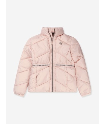 Calvin Klein Girls Logo Tape Light Jacket de pas cher