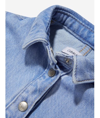 Calvin Klein Girls Cropped Denim Shirt paiement sécurisé